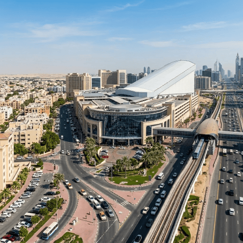 Areas near the Mall of the Emirates